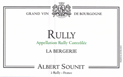 2018 Rully Blanc, La Bergerie, Albert Sounit
